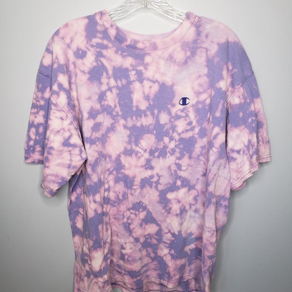 Champion Tops - Champion Purple Pink Bleached T